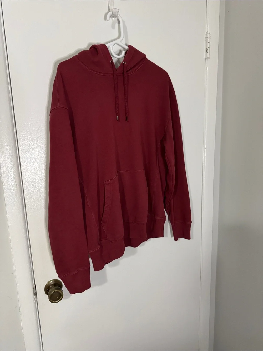 J. Crew Men's Medium Burgundy Crewneck Pullover Hoodie